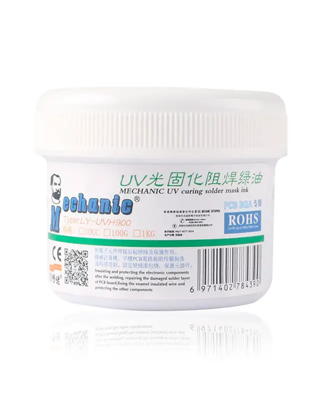 Encre de masque de soudure à polymérisation UV Mechanic LY-UVH900 (100 g)