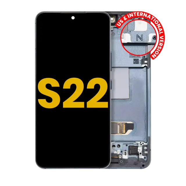 Écran OLED avec châssis pour Samsung Galaxy S22 5G (version US & internationale, reconditionné, vert)