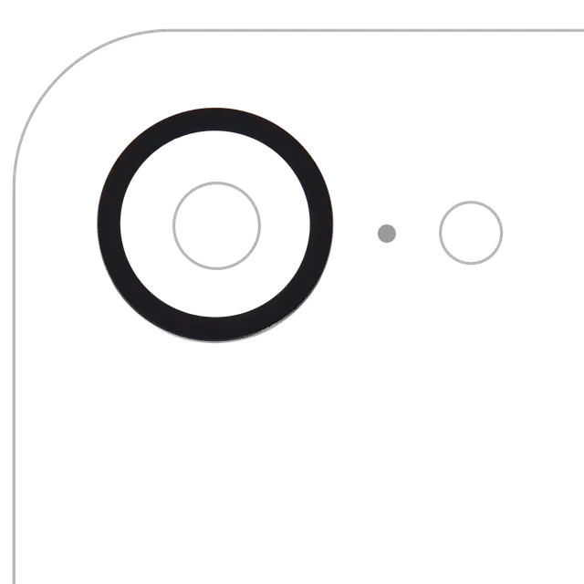 Anneau de contour de caméra arrière pour Apple iPhone 16e / 17e (noir)