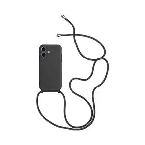 Coque Silicone avec Cordon Apple iPhone 17 (#08) Noir
