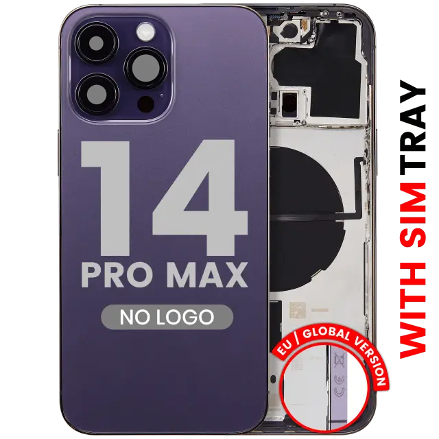 Châssis pour Apple iPhone 14 Pro Max (version EU, compatible premium, Deep Purple)