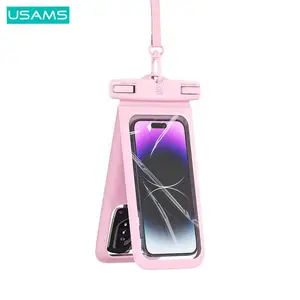 Pochette de Protection Étanche Usams YD014 à Double Poche IP68 Rose