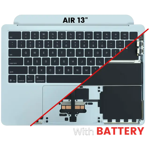 Châssis supérieur avec batterie et clavier ANSI US pour Apple MacBook Air 13" A3240 (2025) (origine d'occasion, bleu ciel)