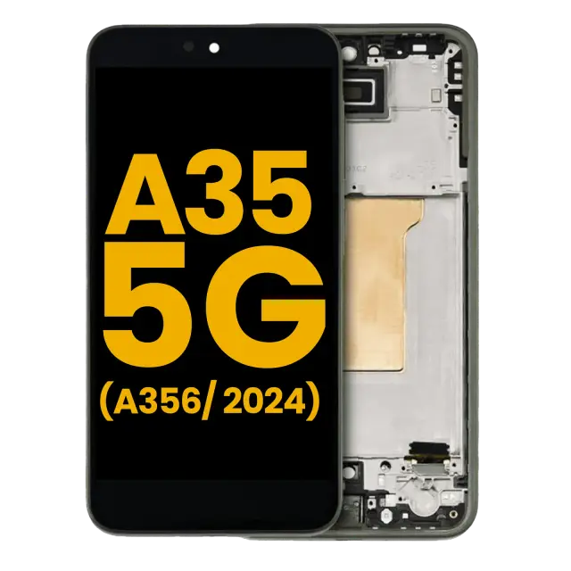 Écran OLED avec châssis pour Samsung Galaxy A35 5G (A356 / 2024) (reconditionné, Lemon)