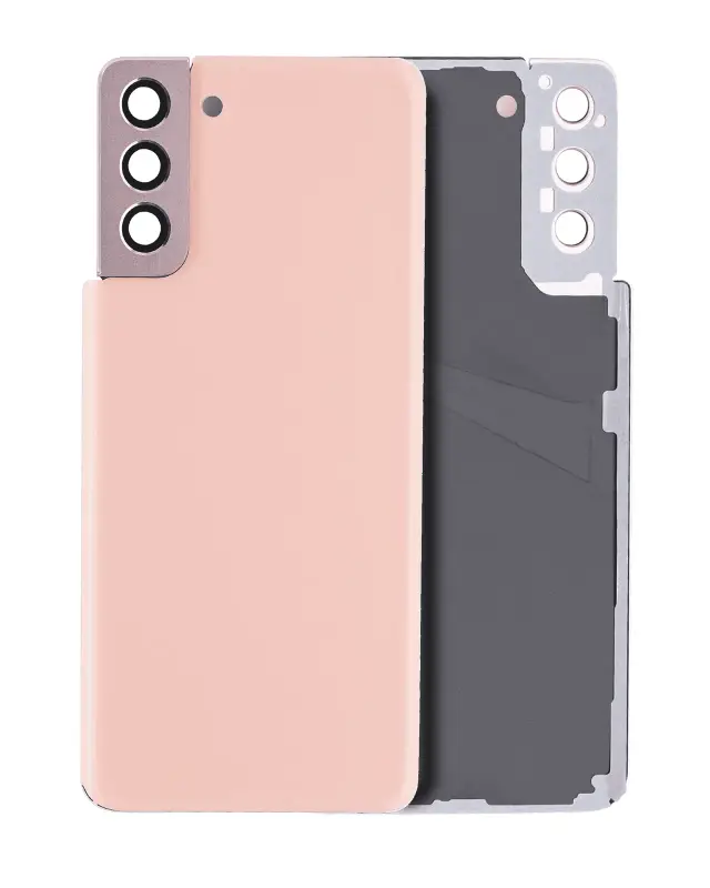 Vitre arrière pour Samsung Galaxy S21 Plus (sans logo, compatible premium, Phantom Pink)