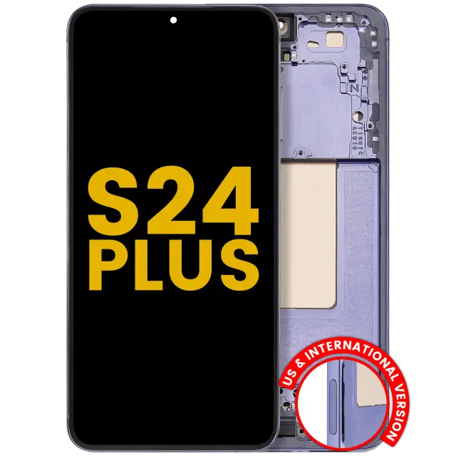 Écran OLED avec châssis pour Samsung Galaxy S24 Plus 5G (version US & internationale, reconditionné, Cobalt Violet)