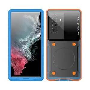 Coque Étanche pour Smartphone Universelle 6.9" Bleu