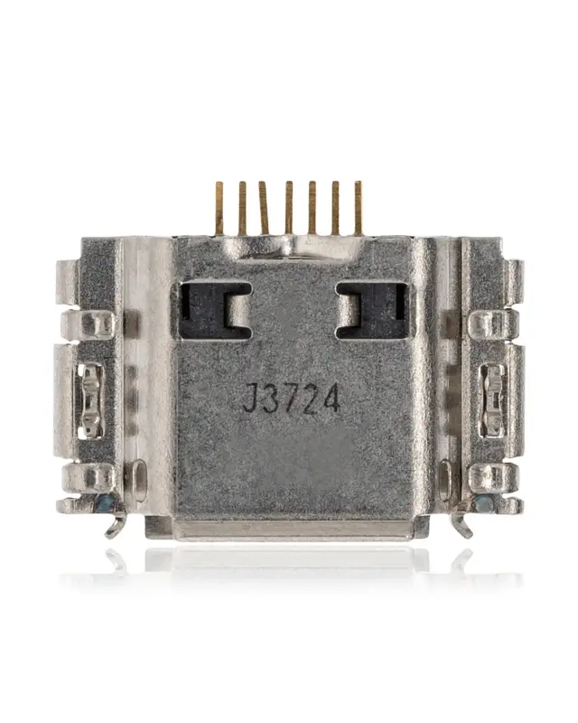 Connecteur de charge à souder — format Micro B, 7 broches, 6 points de fixation (C250)