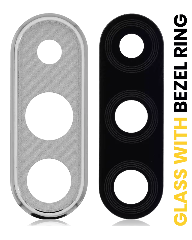 Vitre de caméra arrière avec anneau pour Huawei P30 Lite (Pearl White) (6GB RAM)