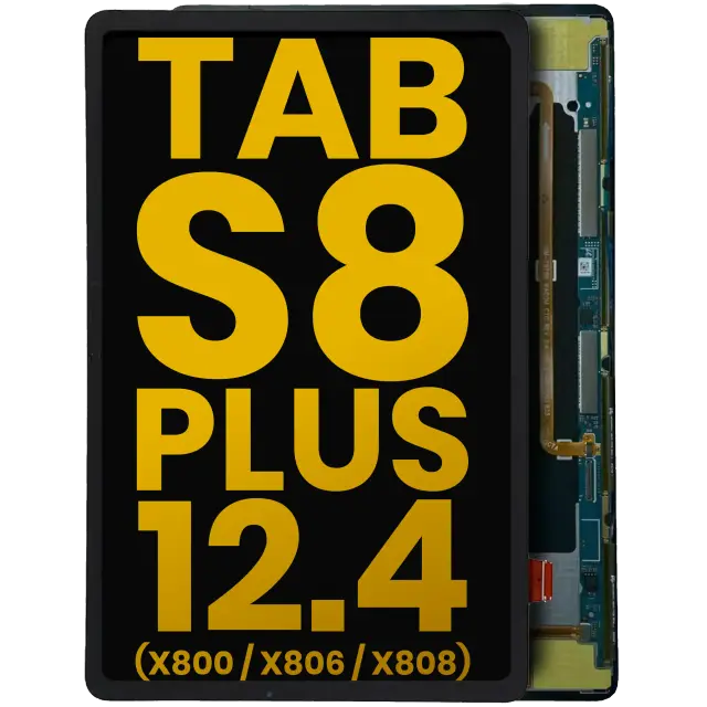 Écran OLED sans châssis pour Samsung Galaxy Tab S8 Plus 12.4" (X800 / X806 / X808) (2022) (reconditionné, noir)