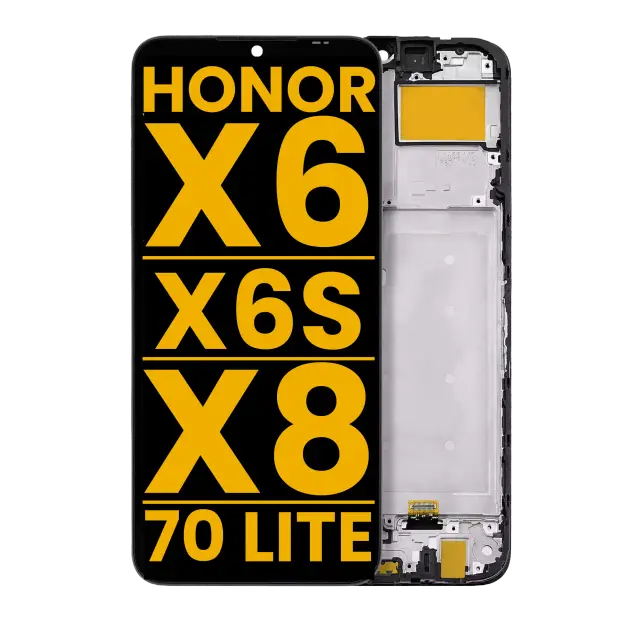 Écran LCD avec châssis pour Honor X6 / X6S / X8 5G / 70 Lite 5G (reconditionné, toutes couleurs)