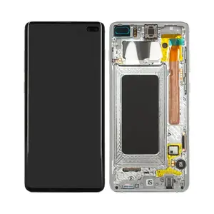 Écran Tactile Soft Oled avec Châssis Samsung Galaxy S10 Plus G975 Blanc