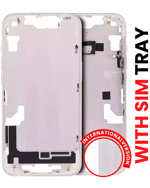 Châssis pour Apple iPhone 14 (version EU, compatible premium, lumière stellaire)