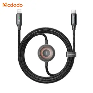Câble de Charge Montre Connectée Mcdodo CA-2580 Type-C vers Type-C 60W + Pad de Charge à Induction Apple Watch (1.5m)