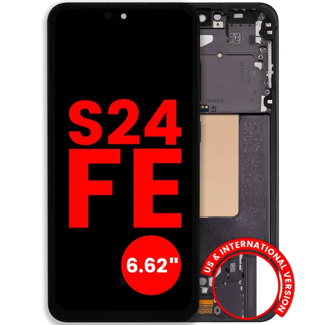Écran OLED avec châssis pour Samsung Galaxy S24 FE 5G (US & International Version) (6.62") (compatible premium, graphite)