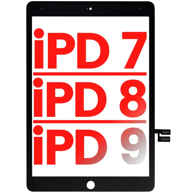 Vitre tactile pour Apple iPad 7 (2019) / iPad 8 (2020) / iPad 9 (2021) (compatible premium, noir)