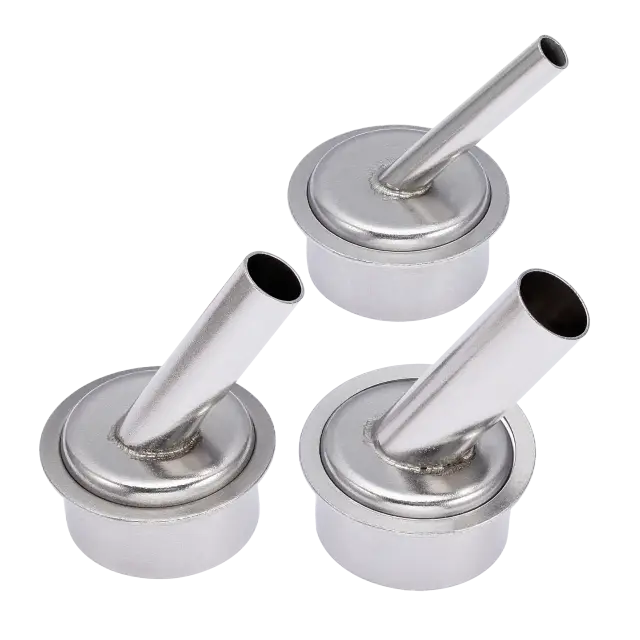 Jeu de 3 buses coudées à 45° pour pistolet de station à air chaud 861DW / TR1300A (5 mm / 7 mm / 10 mm)