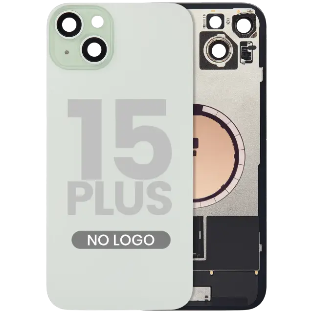 Vitre arrière pour Apple iPhone 15 Plus (sans logo, vert) — réf. 107183138943