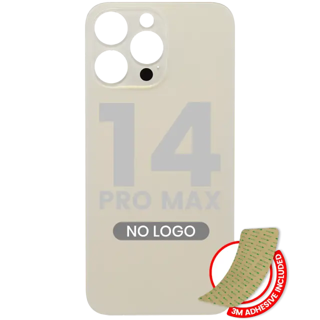 Vitre arrière pour Apple iPhone 14 Pro Max (No Logo / Large Camera Hole, or)