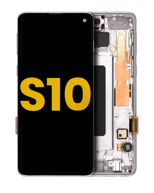 Écran OLED avec châssis pour Samsung Galaxy S10 (reconditionné, Prism White)