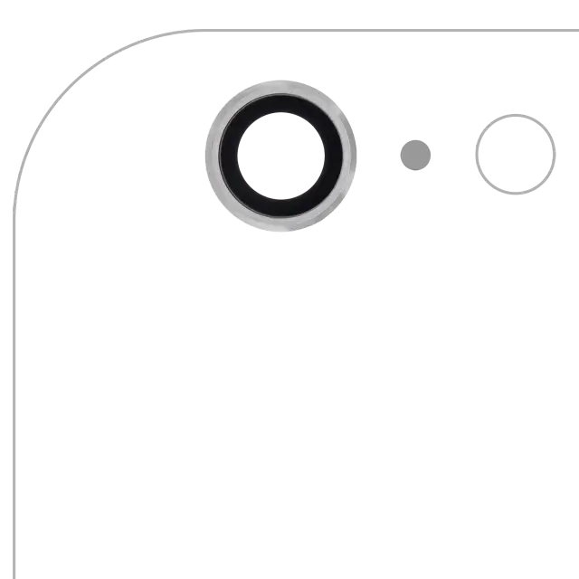 Vitre de caméra arrière pour Apple iPhone 6 Plus / 6S Plus (argent, lot de 10)