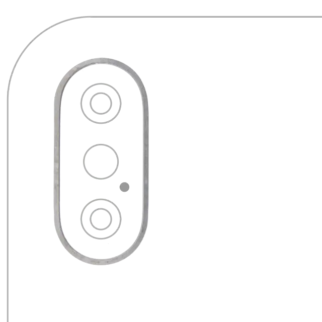Anneau de contour de caméra arrière pour Apple iPhone XS / XS Max (argent, lot de 10)