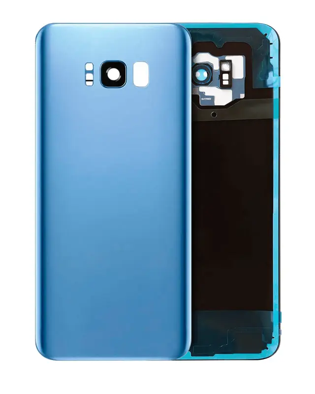 Vitre arrière pour Samsung Galaxy S8 Plus (sans logo, compatible premium, Coral Blue)