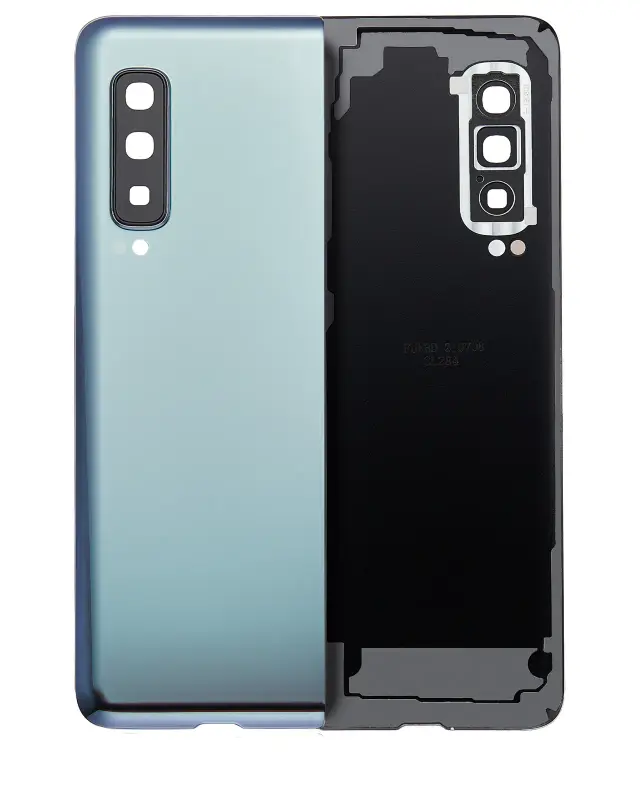 Vitre arrière avec protection des objectifs pour Samsung Galaxy Fold 4G F900 (compatible, Space Silver)