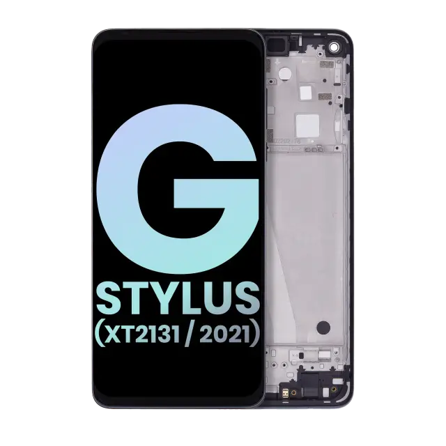 Écran LCD avec châssis pour Motorola Moto G Stylus 5G (XT2131 / 2021) (origine, Cosmic Emerald)