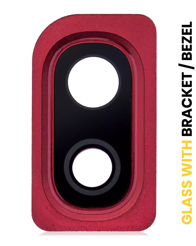 Lentille de caméra arrière avec support et anneau pour Samsung Galaxy A10 (A105 / 2019) (rouge)