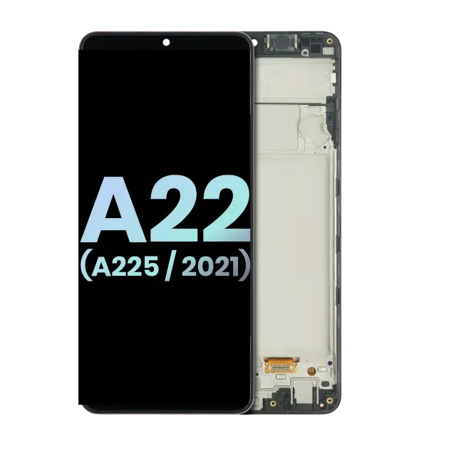 Écran OLED avec châssis pour Samsung Galaxy A22 4G (A225 / 2021) (pack service origine, toutes couleurs)