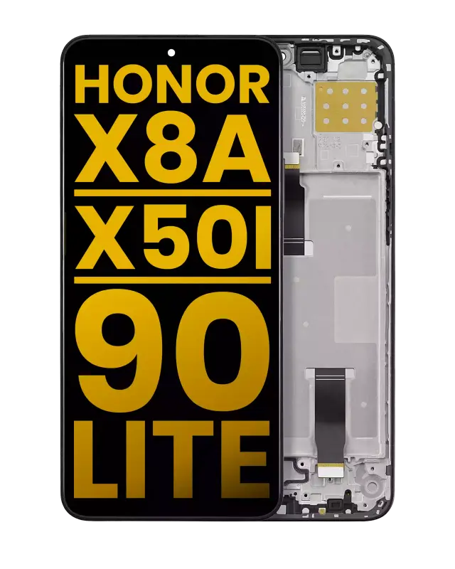 Écran LCD avec châssis pour Honor X8A / X50i / 90 Lite (reconditionné, noir minuit)