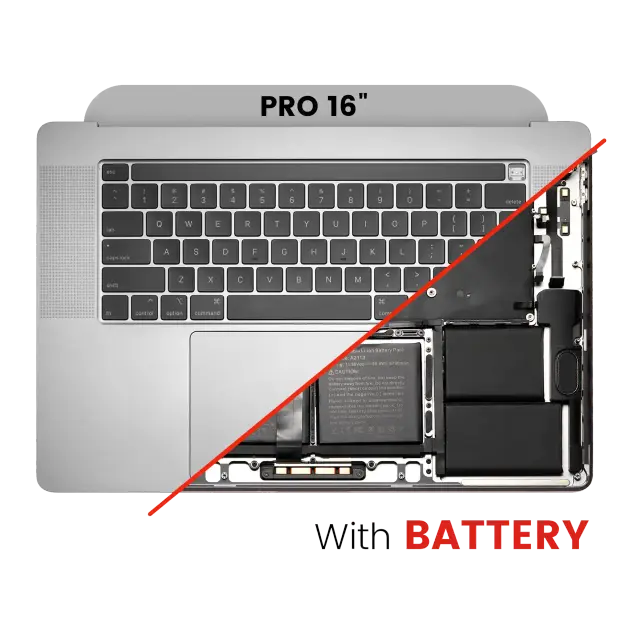 Châssis supérieur avec batterie et clavier ANSI US pour Apple MacBook Pro 16" A2141 (2019) (OEM New, gris sidéral)