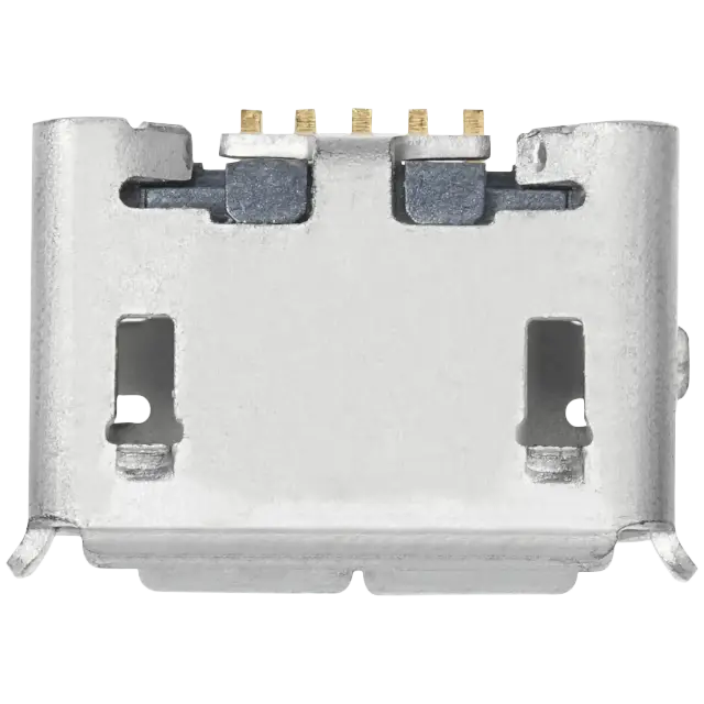 Connecteur de charge à souder — format Micro B, 5 broches, 2 points de fixation (C012)