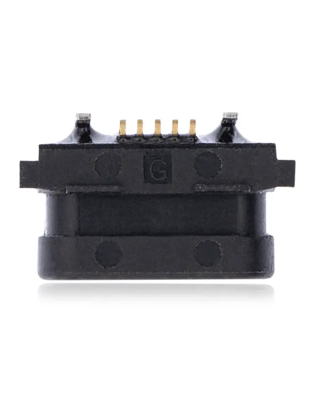 Connecteur de charge à souder — format Micro B, 5 broches, 2 points de fixation (C270)