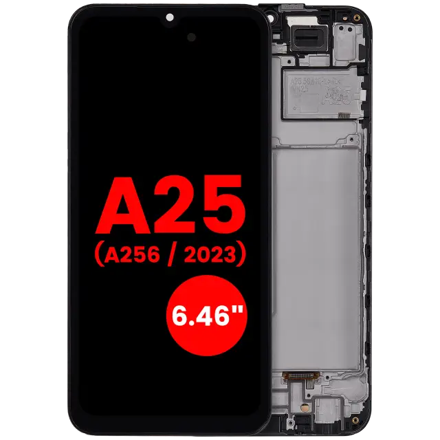 Écran OLED avec châssis pour Samsung Galaxy A25 5G (A256 / 2023) (6.46") (compatible premium, toutes couleurs)