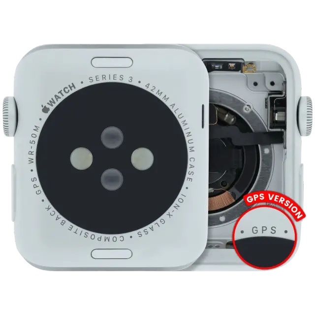 Châssis pour Apple Watch Series 3 (42MM) (origine d'occasion — grade A, version GPS, Aluminum / Silver)