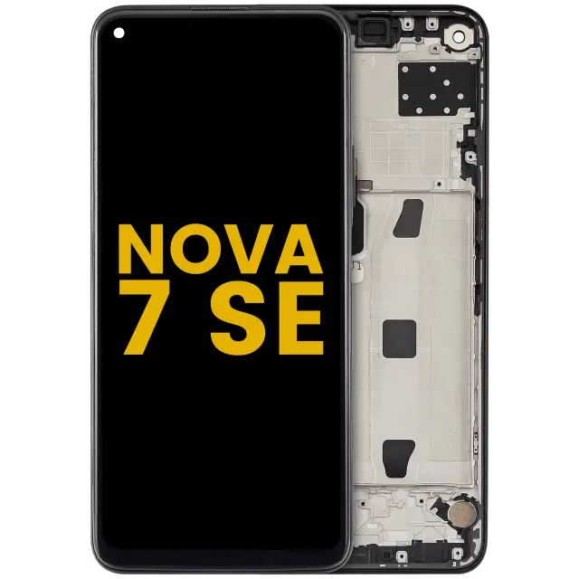 Écran LCD avec châssis pour Huawei Nova 7 SE (2020) (reconditionné, noir)