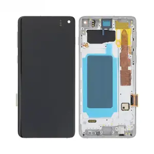 Écran Tactile Soft Oled avec Châssis Samsung Galaxy S10 G973 Blanc