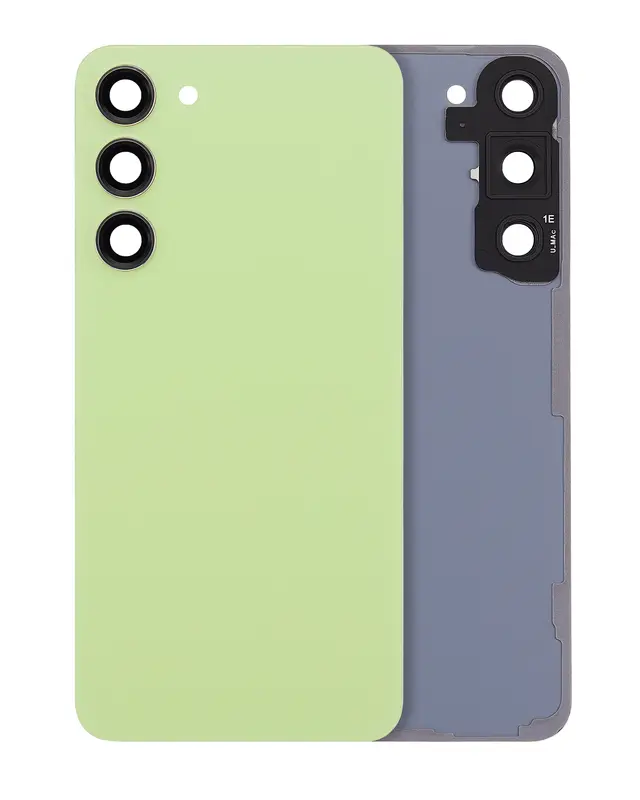 Vitre arrière pour Samsung Galaxy S23 Plus 5G (sans logo, compatible, Lime)