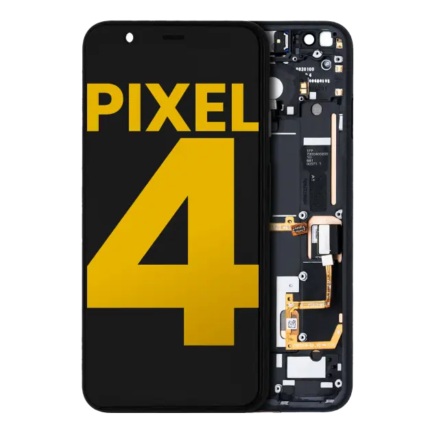 Écran OLED avec châssis pour Google Pixel 4 (reconditionné, Just Black Power Button)