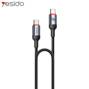 Câble Data USB-C vers USB-C Yesido CA185 240W Noir