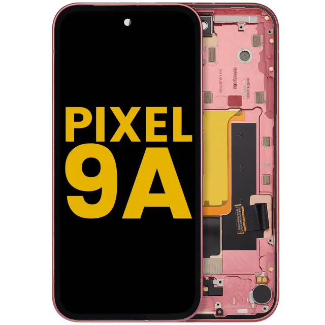 Écran OLED avec châssis et capteur d’empreintes pour Google Pixel 9A (reconditionné, Peony)