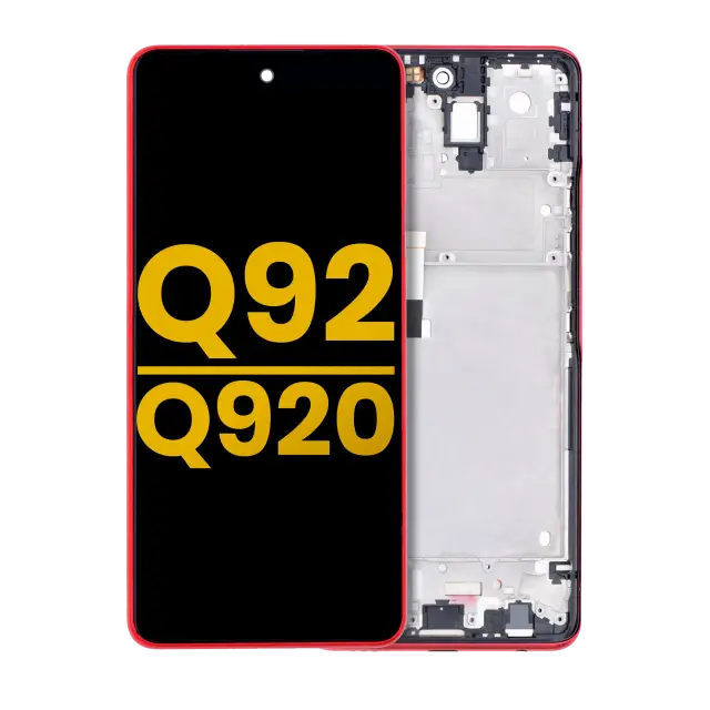 Écran LCD avec châssis pour LG Q92 5G / Q920 (reconditionné, rouge)