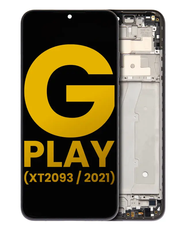 Écran LCD avec châssis pour Motorola Moto G Play (XT2093 / 2021) (reconditionné, Flash Gray)