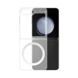 Coque Silicone MagSafe Compatible pour Samsung Galaxy Z Flip 5 5G F731 Transparent