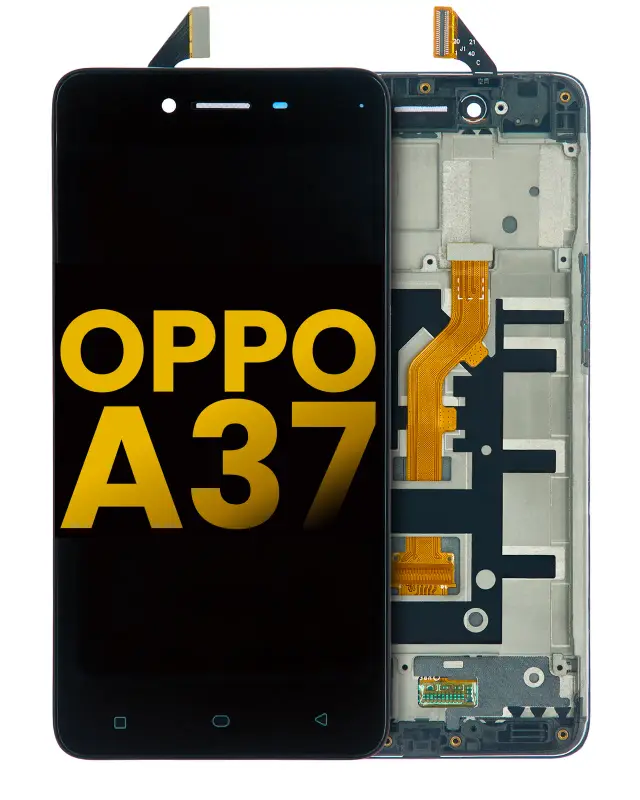 Écran LCD avec châssis pour OPPO A37 (reconditionné, noir)