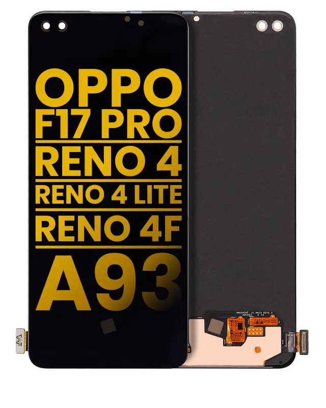 Écran OLED sans châssis pour OPPO F17 Pro / Reno 4 / Reno 4 Lite / Reno 4F / A93 (reconditionné, toutes couleurs)