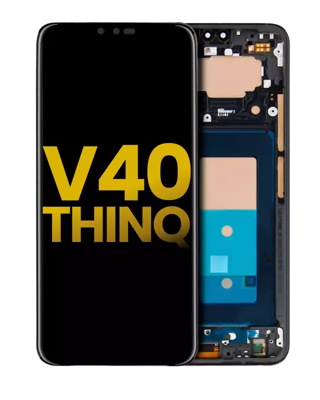 Écran OLED avec châssis pour LG V40 ThinQ (reconditionné, noir)