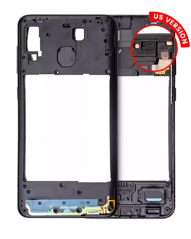 Châssis pour Samsung Galaxy A20 (A205 / 2019) (version US, noir)